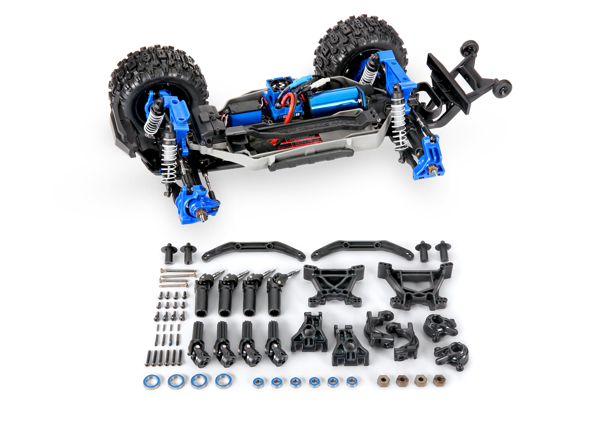 Kit Complet Extreme Heavy Duty  - Albastru pentru TRAXXAS 4x4 Hoss, Rustler, Slash 